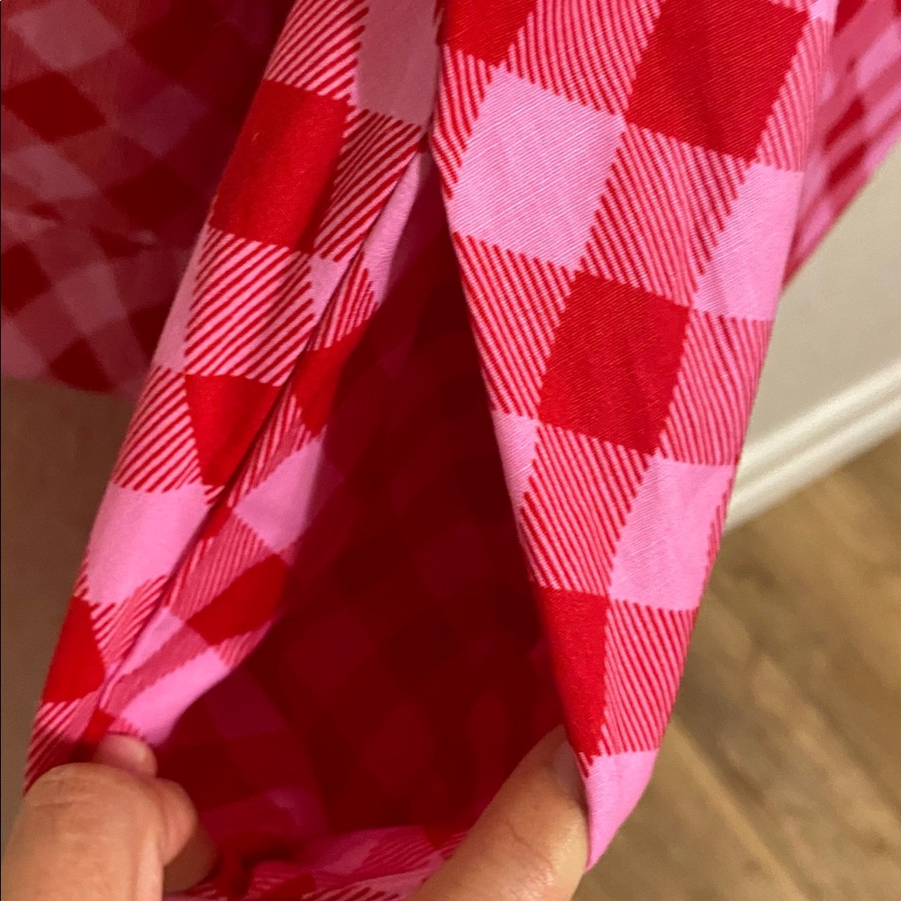 EUC Scoop Women's Side Knot Poplin Midi Shirt Dress Size Large 12-14 w/Pockets - Picture 9 of 13